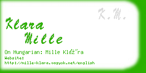 klara mille business card